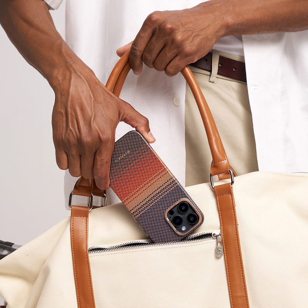 Pitaka Military-Grade Sunset-Moonrise Serisi iPhone 16 Pro Kılıf M-safe Şarj Özellikli Aramid Fiber Sunset Kılıf Pitaka Military-Grade Sunset-Moonrise Serisi iPhone 16 Pro Kılıf M-safe Şarj Özellikli Aramid Fiber Sunset Kılıf